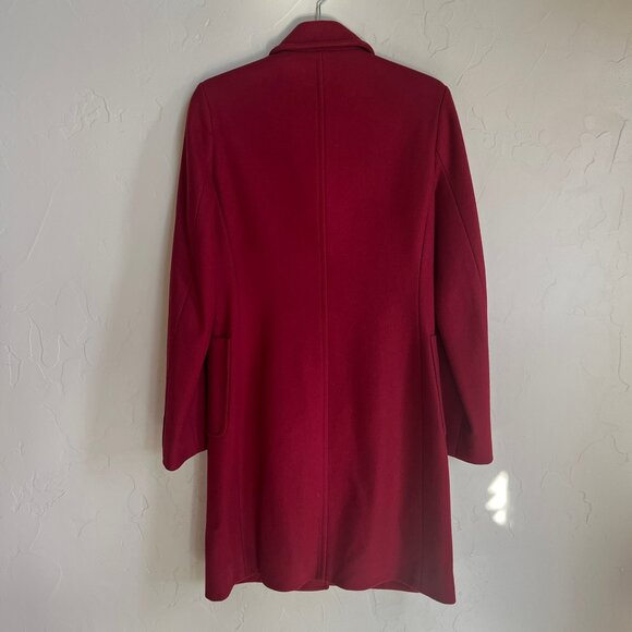 Vintage J. Crew Red Wool Coat with Tailored Look and Long Sleeves - Picture 6 of 6